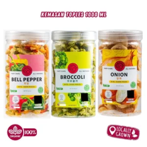 SERIGALE Keripik Sayur Gurih I 1000 ML Toples I Sayur Mix I Brokoli Paprika I Camilan Diet Sehat