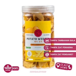 SERIGALE Keripik Kentang Wedges Gurih I Potatoes Wedges Chips Natural I Vegan MalangToples 1000ML