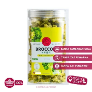 SERIGALE Keripik Sayur Brokoli I 1000 ML Toples I Keripik Sayur Mix Premium I Camilan Diet Sehat