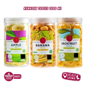 SERIGALE Keripik Buah Sehat I 1000 ML Toples I Keripik Buah Mix I Rambak Pisang Nangka Apel Premium