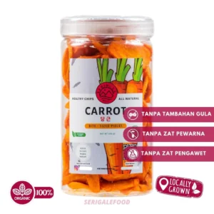 Serigale Keripik Sayur Wortel I Kemasan Toples 1000 ML I Premium Carrot Chips I Camilan Diet Sehat