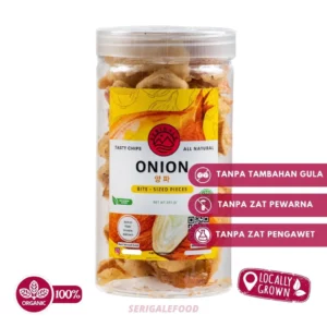 SERIGALE Keripik Sayur Bawang Bombay Gurih I Onion Vegetable Chips I Natural Vegan I Toples 1000 ML