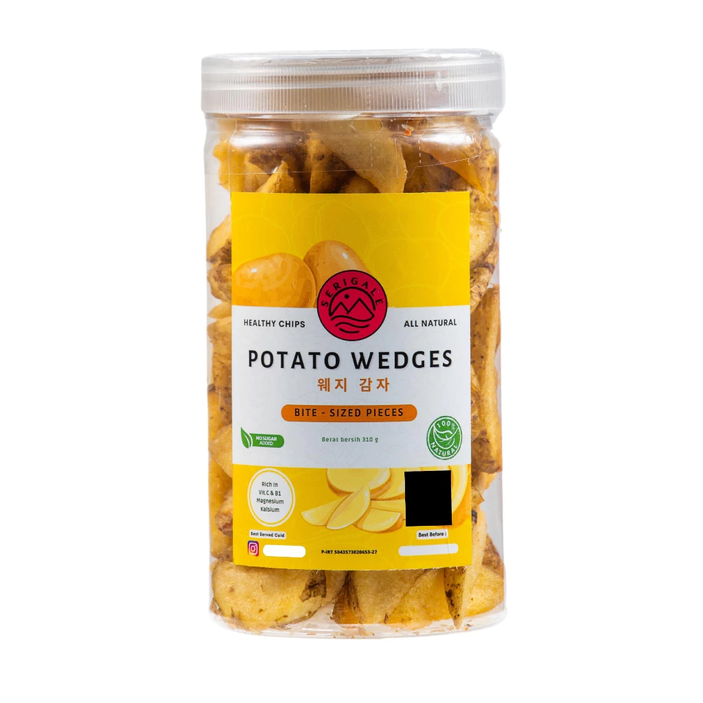 SERIGALE Keripik Sayur Kentang Atlantis Wedges I 1000ML Toples I Sayur Mix I Camilan Diet Sehat