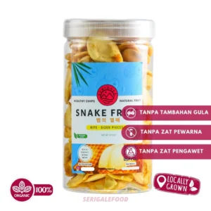 SERIGALE Keripik Buah Salak Manis I 1000 ML Toples I Keripik Buah Mix I Camilan Diet Sehat Premium