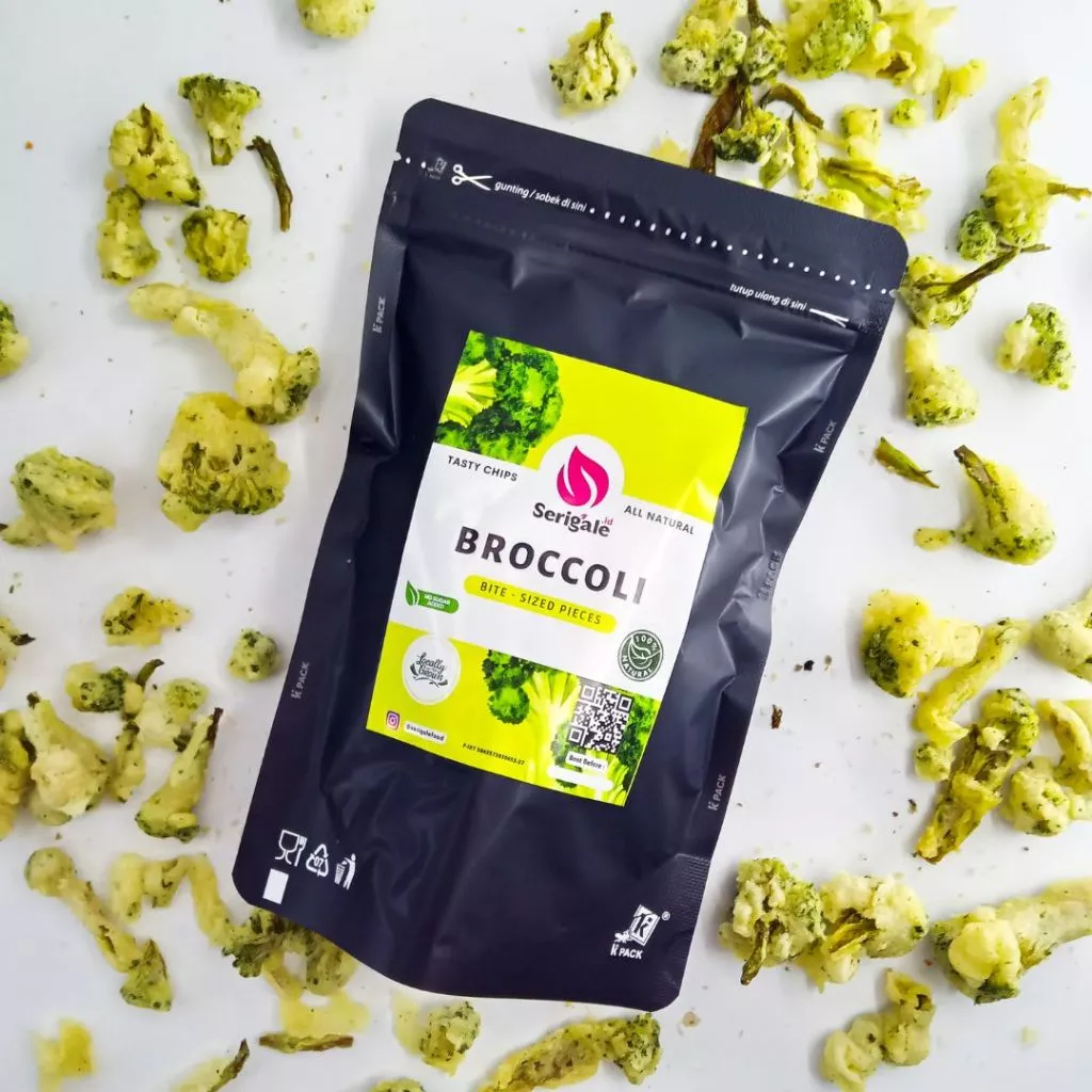 SERIGALE Keripik Sayur Gurih I 50 gr Pouch Zipplock I Jamur Paprika Brokoli Bombay I Hemat - Gambar 10