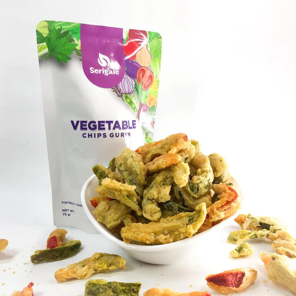 SERIGALE Keripik Sayur Gurih I 50 gr Pouch Zipplock I Jamur Paprika Brokoli Bombay I Hemat - Gambar 4