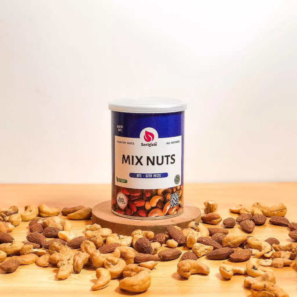 Serigale Mix Roasted Nut l Kacang Mete Almond Panggang Rendah Kalori Kemasan Toples & Composite - Gambar 3