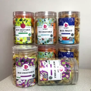 SERIGALE Keripik Buah Mix I Keripik Sayur Mix I Mix Sayur I Mix Buah I Mix Sayur Gurih I Kemasan Toples 650 ML I Keripik Diet Sehat Natural