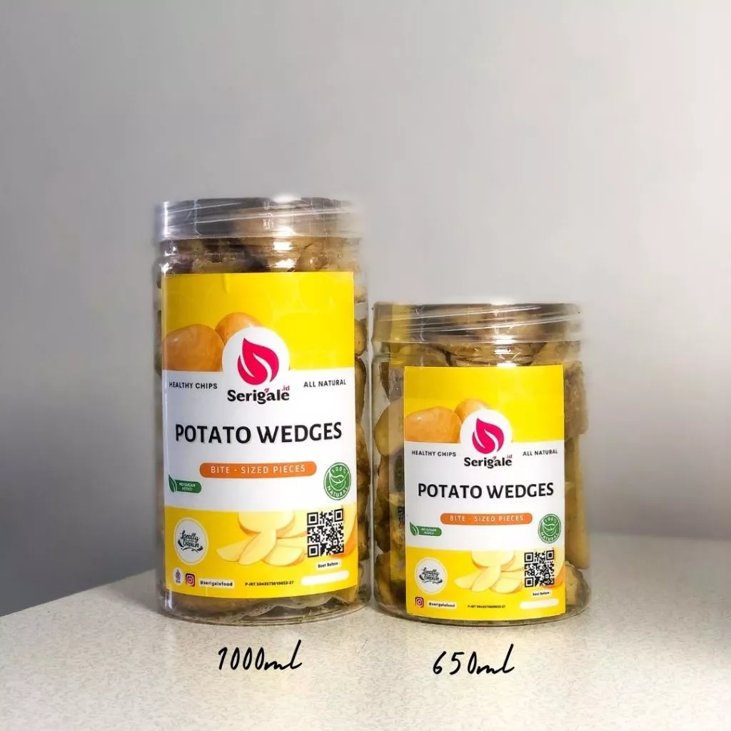 SERIGALE Keripik Sayur Kentang Atlantis Wedges I 1000ML Toples I Sayur Mix I Camilan Diet Sehat - Gambar 5