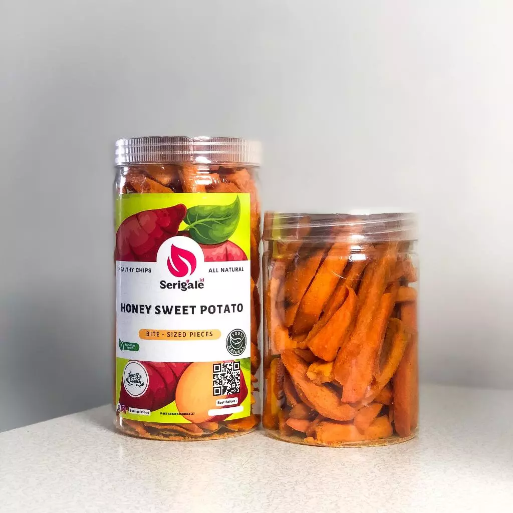 SERIGALE Keripik Ubi Madu Manis I 1000 ML Toples I Keripik Sayur Mix Premium I Camilan Diet Sehat - Gambar 4