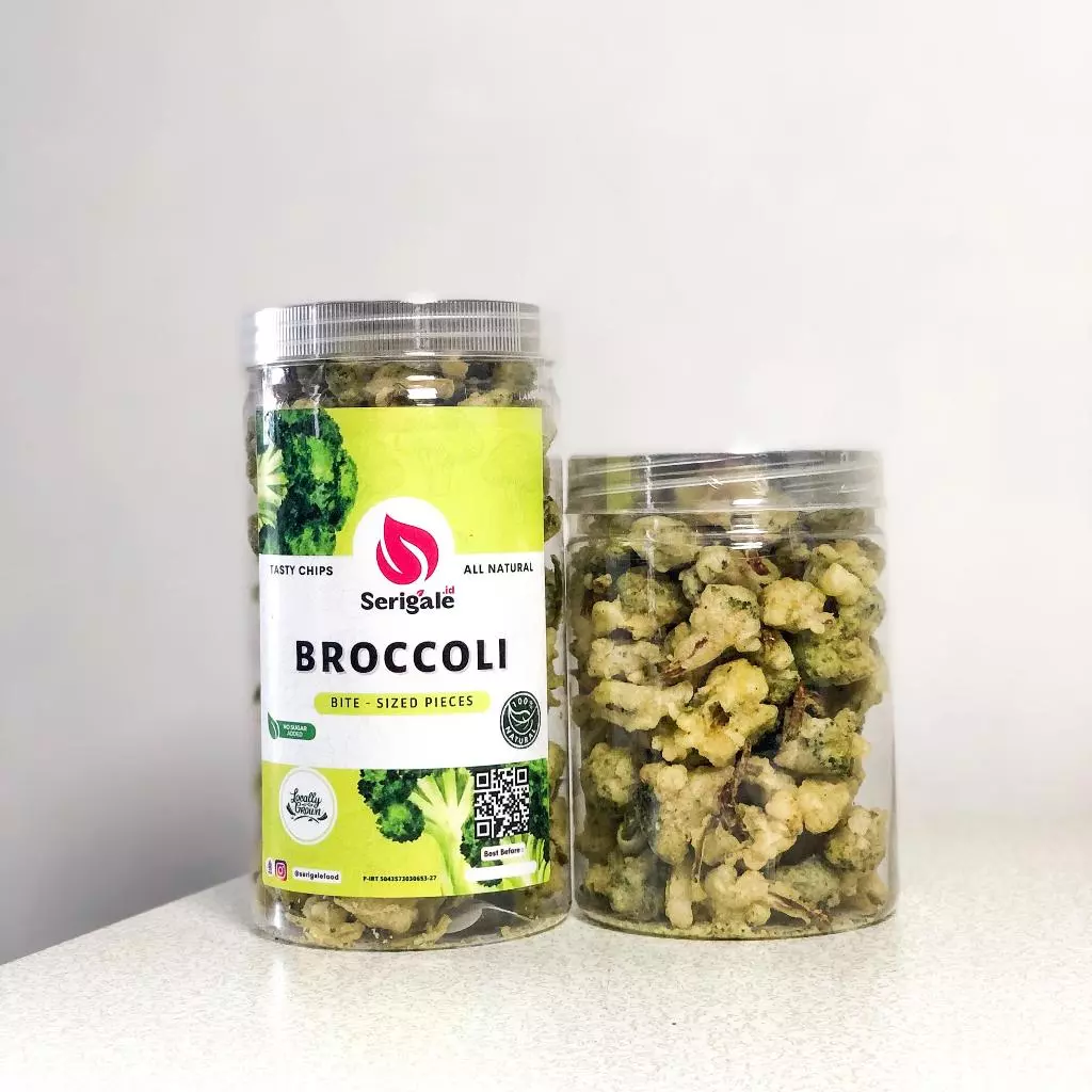 SERIGALE Keripik Sayur Brokoli I 1000 ML Toples I Keripik Sayur Mix Premium I Camilan Diet Sehat - Gambar 3