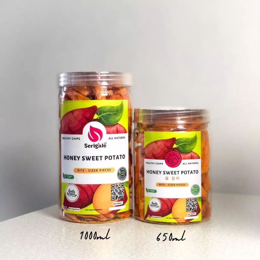 SERIGALE Keripik Ubi Madu Manis I 1000 ML Toples I Keripik Sayur Mix Premium I Camilan Diet Sehat - Gambar 3