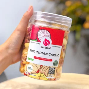 SERIGALE Keripik Bawang Putih Bamer Mix I Mix Indian Garlic Onion Chip I Sayur Natural Vegan 650 ML