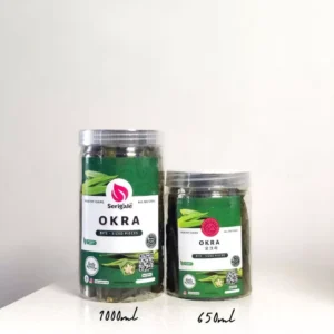 SERIGALE Keripik Sayur Okra Hijau Alami I Vegetable Okra Chips I Natural Vegan I Toples 1000 ML