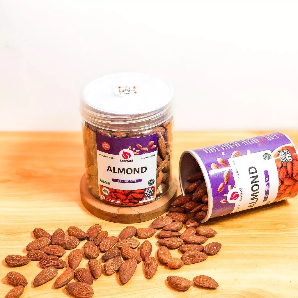 Serigale Mix Roasted Nut l Kacang Mete Almond Panggang Rendah Kalori Kemasan Toples & Composite - Gambar 4