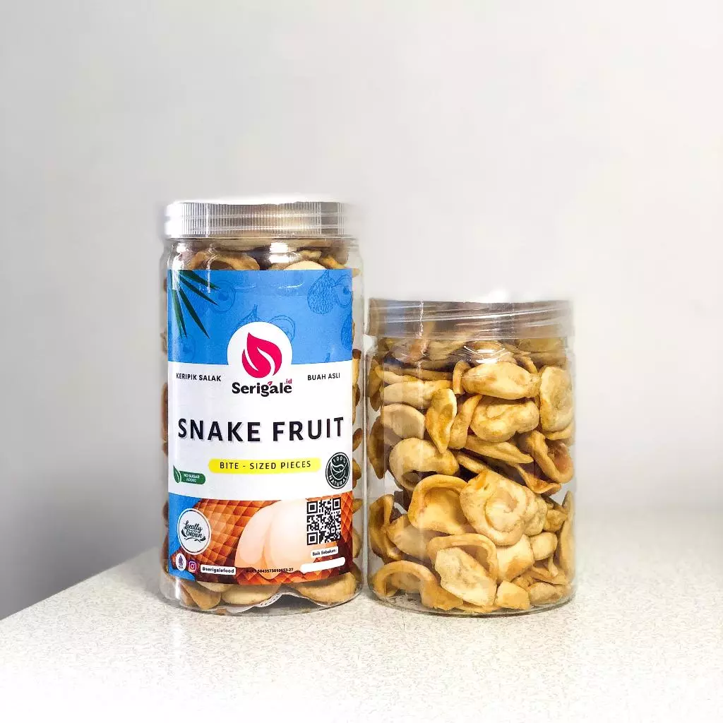 SERIGALE Keripik Buah Salak Manis I 1000 ML Toples I Keripik Buah Mix I Camilan Diet Sehat Premium - Gambar 6