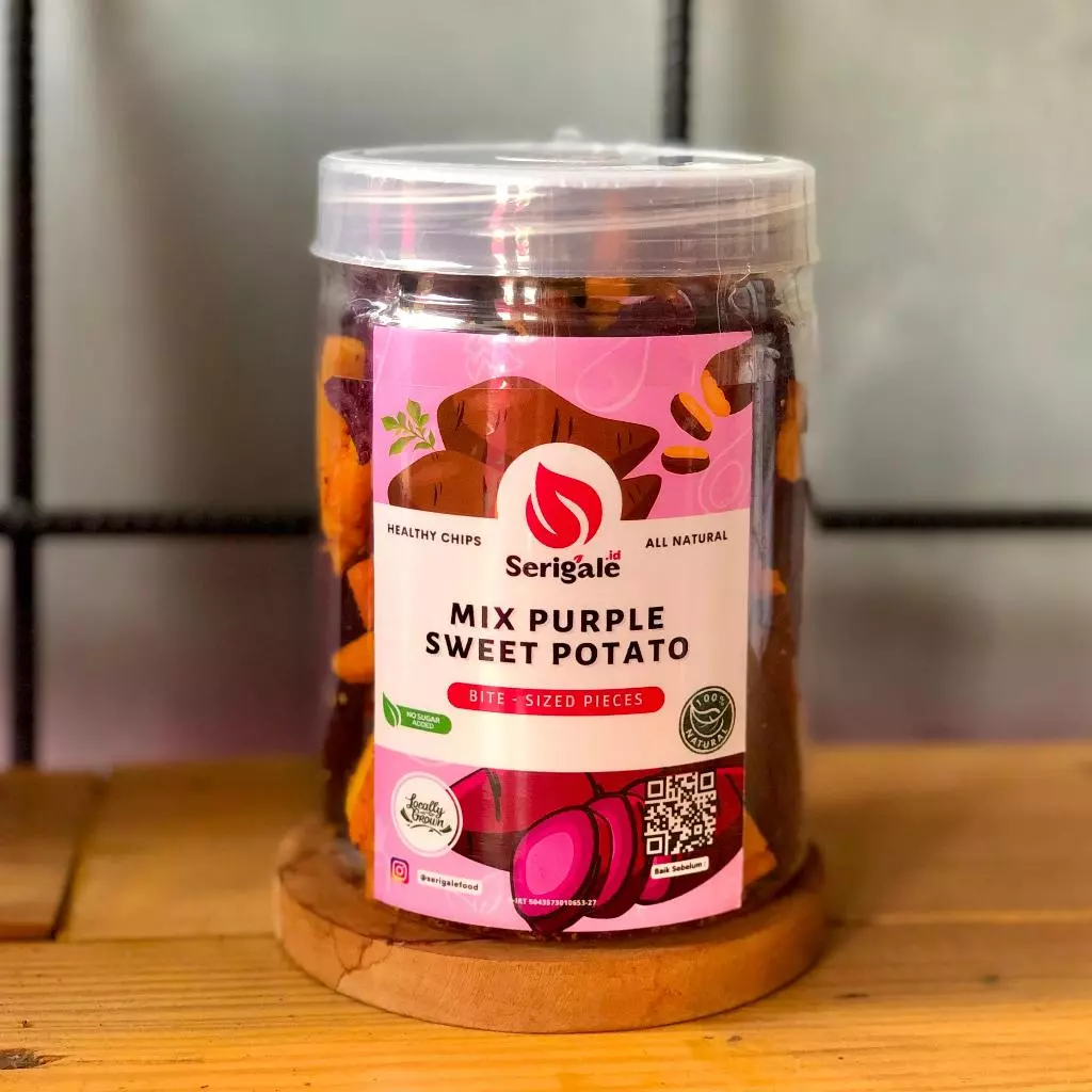 SERIGALE Keripik Mix Ubi Madu Ubi Ungu Legit Premium I Kemasan Toples 650 ml