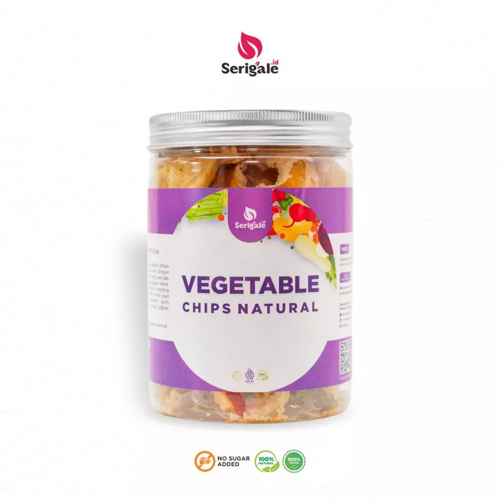 SERIGALE Keripik Sayur Gurih Mix I New Pack 650 ML I Paprika Bombay Jamur I Camilan Sehat I Premium - Gambar 3