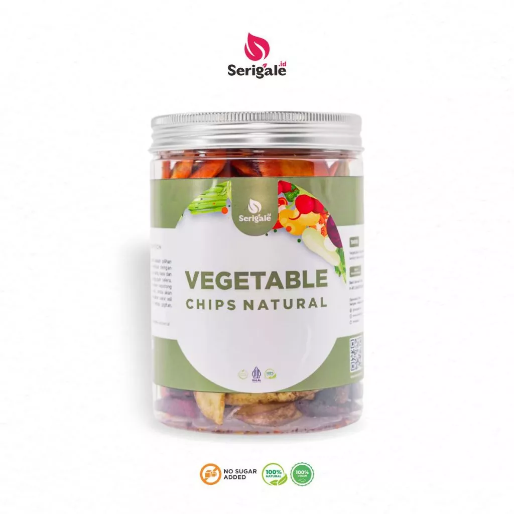 SERIGALE Keripik Sayur Mix I New Pack 650 ML I Wortel Kentang Okra Edamame I Camilan Sehat I Premium - Gambar 2
