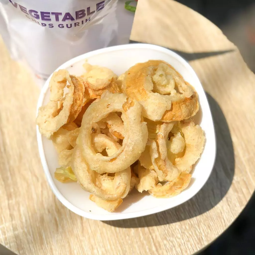 SERIGALE Keripik Sayur Bawang Bombay Gurih I Onion Vegetable Chips I Vegan Natural New Pack 650 ML - Gambar 4