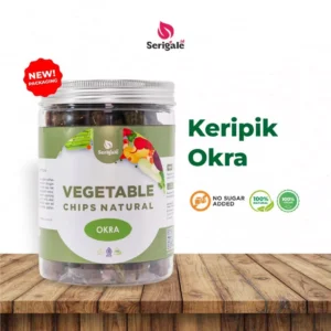SERIGALE.ID Keripik Sayur Okra Hijau Natural Vegan Premium New Pack 650 ML