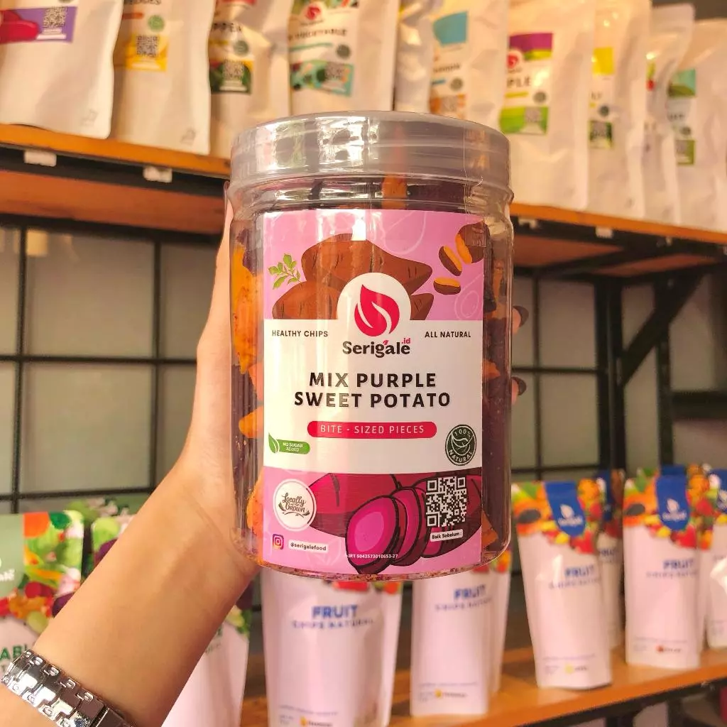 SERIGALE Keripik Mix Ubi Madu Ubi Ungu Legit Premium I Kemasan Toples 650 ml - Gambar 3