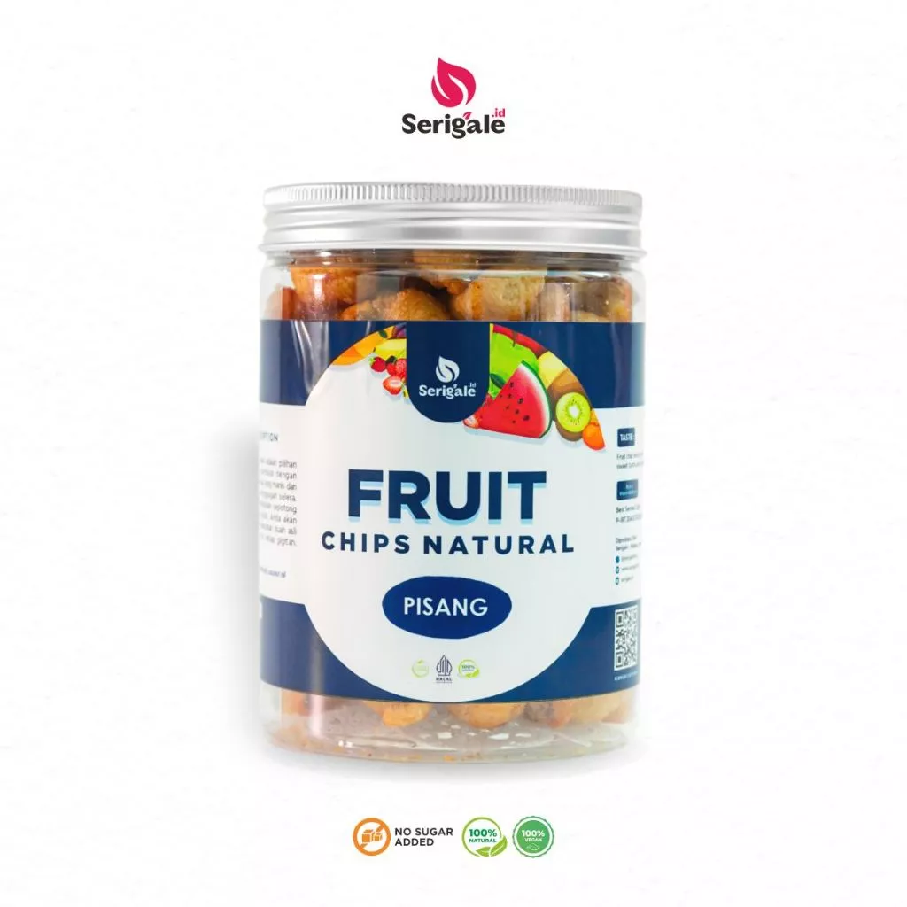SERIGALE Keripik Buah Rambak Pisang Malang Super Legit l Natural Vegan I New Pack 650 ML - Gambar 2