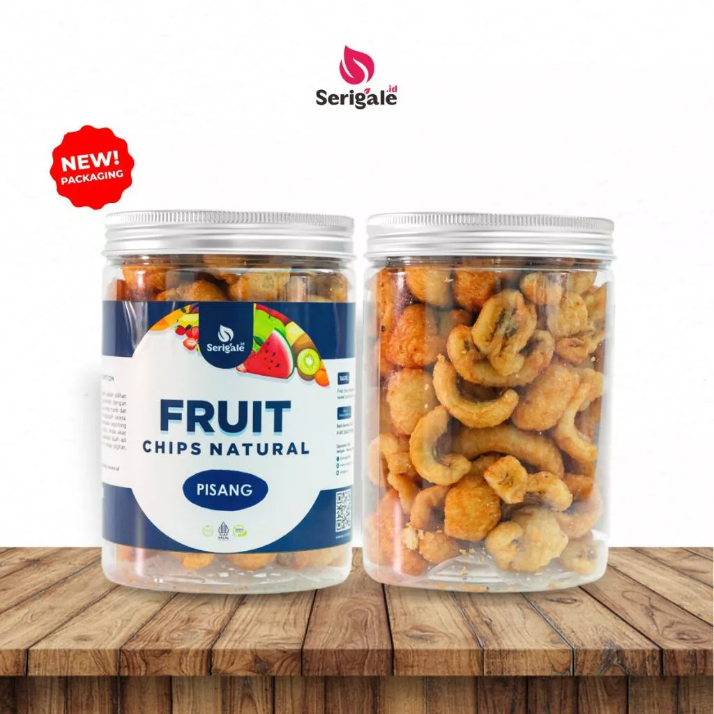 SERIGALE Keripik Buah Rambak Pisang Malang Super Legit l Natural Vegan I New Pack 650 ML - Gambar 3
