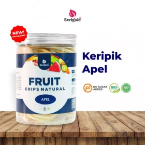 SERIGALE Keripik Apel Manalagi Legit I Apple Fruit Chips I Premium Natural Vegan New Pack 650 ML