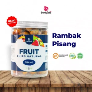 SERIGALE Keripik Buah Rambak Pisang Malang Super Legit l Natural Vegan I New Pack 650 ML