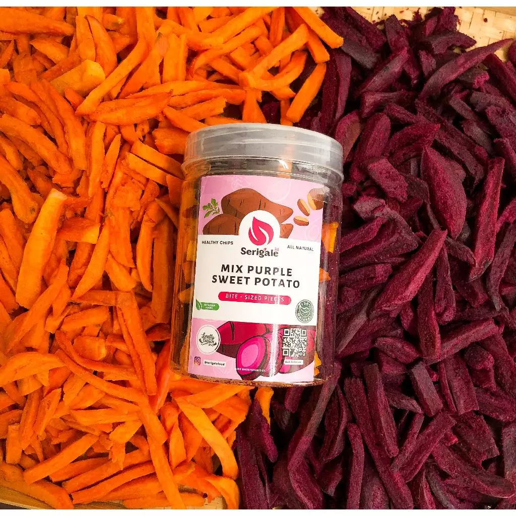 SERIGALE Keripik Mix Ubi Madu Ubi Ungu Legit Premium I Kemasan Toples 650 ml - Gambar 4
