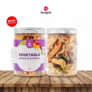 SERIGALE Keripik Sayur Gurih Mix I New Pack 650 ML I Paprika Bombay Jamur I Camilan Sehat I Premium