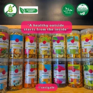 PROMO Serigale Keripik Buah Mix I Sayur Mix I Sayur Gurih Mix I Kemasan Toples 1000 ML | Keripik Sayur Buah Premium I Diet Sehat
