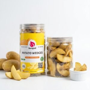 SERIGALE Keripik Kentang Wedges Gurih I Potatoes Wedges Chips Natural I Vegan MalangToples 1000ML