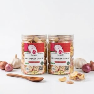 SERIGALE Keripik Bawang Putih Bamer Mix I Mix Indian Garlic Onion Chip I Sayur Natural Vegan 650 ML