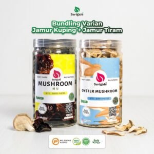SERIGALE Bundling 2 Varian | Keripik Sayur Jamur Kuping dan Jamur Tiram | Harga Hemat | PROMO