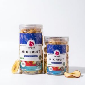 SERIGALE Keripik Buah Mix I Kemasan 1000 ML I Rambak Pisang Apel Nangka Nanas Pepaya I Sehat Premium