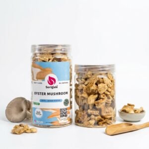 Serigale Keripik Jamur Tiram Putih I Premium Oyster Mushrom Chips I Kemasan Toples 1000 ML I Keripik Sayur Mix Gurih I Camilan Diet Sehat