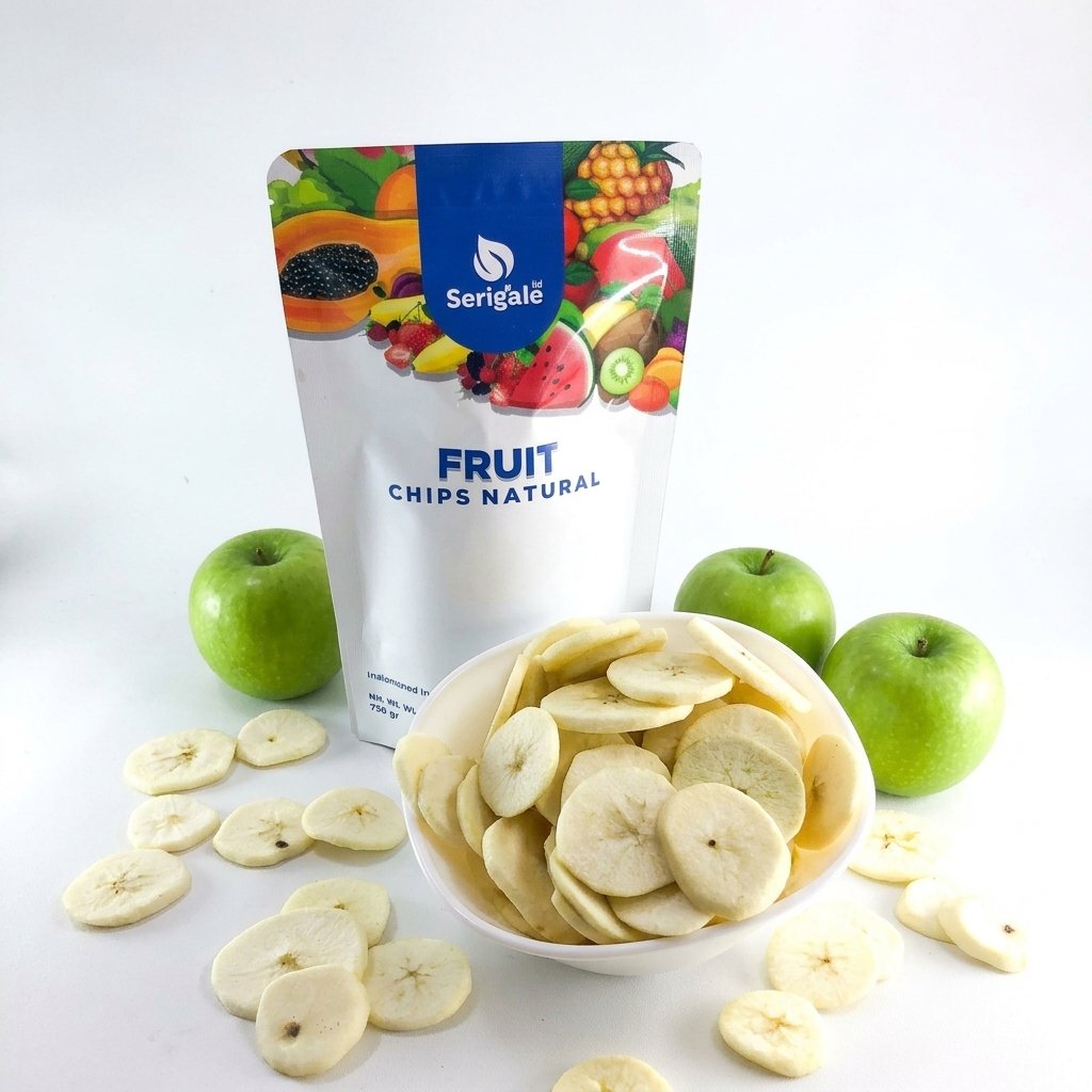 SERIGALE Keripik Buah Mix Legit I Camilan Sehat I kemasan 50 gr 75 gr Ziploc I Nangka Apel Salak - Gambar 3